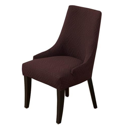 KTLCNDF Stretch-Schonbezug for Ohrensessel Im Esszimmer – Weicher, Atmungsaktiver, Waschbarer Schutz, Passt for Die Meisten Ohrensessel Ohne Armlehnen(Coffee,1PC) von KTLCNDF