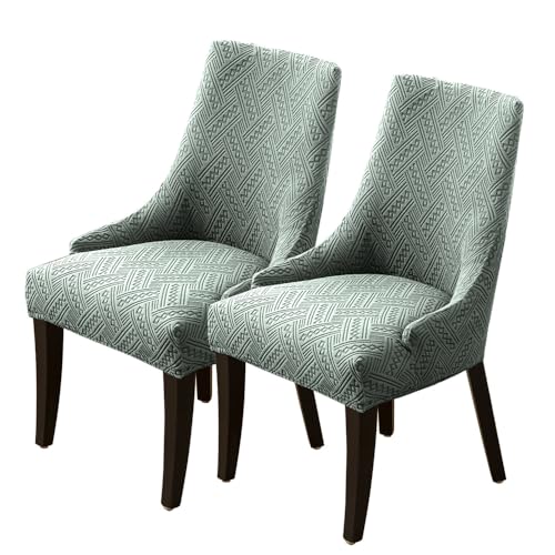 KTLCNDF Stretch-Schonbezug for Ohrensessel Im Esszimmer – Weicher, Atmungsaktiver, Waschbarer Schutz, Passt for Die Meisten Ohrensessel Ohne Armlehnen(Green,2PCS) von KTLCNDF