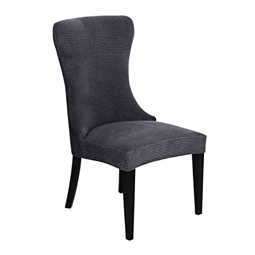 KTLCNDF Stretch-Sesselbezug-Set for Ohrensessel – 85% Polyester, 15% Spandex, Wiederverwendbar, rutschfest, Geeignet for Die Dekoration Von Bankettsälen(Dark Gray,Set of 1) von KTLCNDF