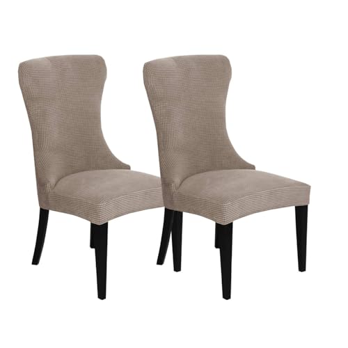 KTLCNDF Stretch-Sesselbezug-Set for Ohrensessel – 85% Polyester, 15% Spandex, Wiederverwendbar, rutschfest, Geeignet for Die Dekoration Von Bankettsälen(Light Curry,Set of 2) von KTLCNDF