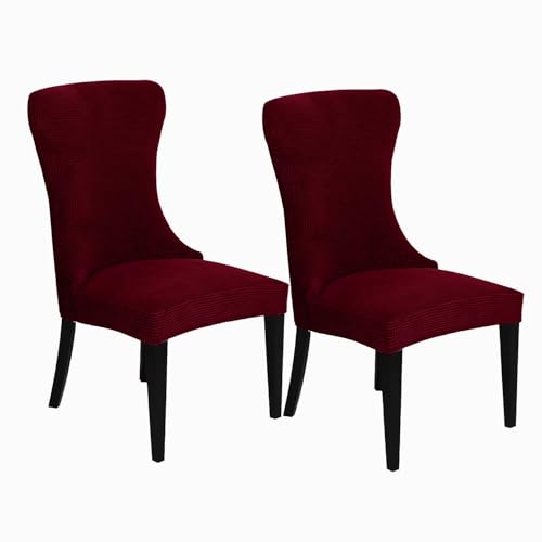 KTLCNDF Stretch-Sesselbezug-Set for Ohrensessel – 85% Polyester, 15% Spandex, Wiederverwendbar, rutschfest, Geeignet for Die Dekoration Von Bankettsälen(Red,Set of 2) von KTLCNDF