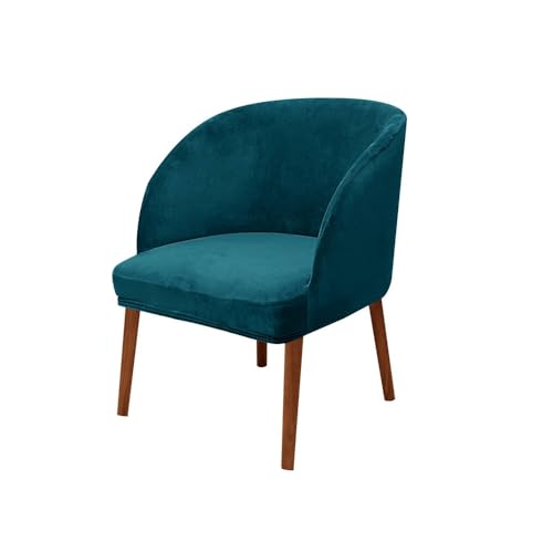 KTLCNDF Stuhlhussen Mit Halbrunder Rückenlehne, 2er-Pack – Mittelbraune Samt-Schonbezüge for Die Inneneinrichtung(Deep Aqua,1_MEDIUM) von KTLCNDF