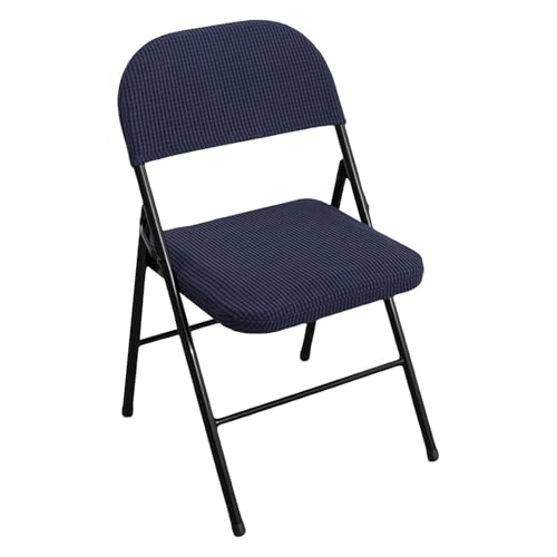 KTLCNDF Stuhlhussen for Esszimmerstühle, 2er-Pack – Strukturierte, Elastische Schonbezüge Mit Verstellbarer Passform, Nahtloser Möbelschutz for Wohnzimmer Und Küche(Dark Blue) von KTLCNDF