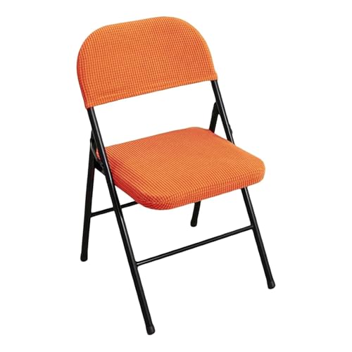 KTLCNDF Stuhlhussen for Esszimmerstühle, 2er-Pack – Strukturierte, Elastische Schonbezüge Mit Verstellbarer Passform, Nahtloser Möbelschutz for Wohnzimmer Und Küche(Orange) von KTLCNDF