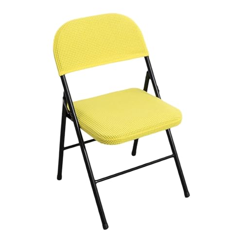 KTLCNDF Stuhlhussen for Esszimmerstühle, 2er-Pack – Strukturierte, Elastische Schonbezüge Mit Verstellbarer Passform, Nahtloser Möbelschutz for Wohnzimmer Und Küche(Yellow) von KTLCNDF