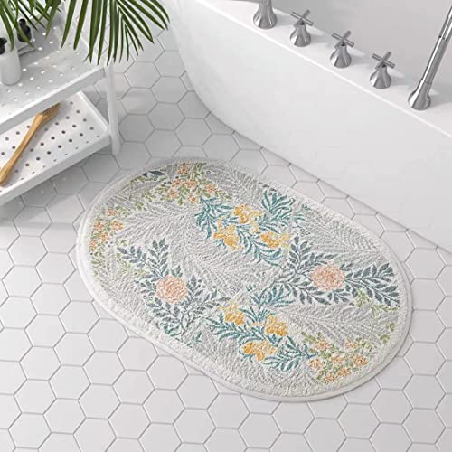 KTLCNDF Teppich Mit Blättermotiv – Plüschteppich Mit 3D-Laubdruck, rutschfeste Matte for Wohnzimmer/Schlafzimmer/Küche, Ultraweicher Türvorleger (78,7 X 119,4 cm)(Leaf a,2'7" x 6'7" (Oval)) von KTLCNDF