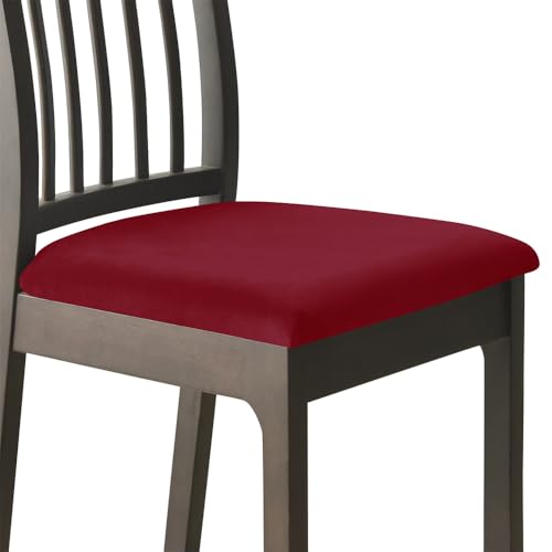 KTLCNDF Waschbare Stuhlhussen Mit Stretch-Rückenlehne – 6er-Pack, Beige/Grau, Groß, Stuhlschutz for Esszimmerstühle(Burgundy,6_Large) von KTLCNDF
