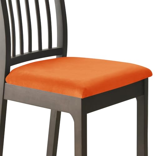 KTLCNDF Waschbare Stuhlhussen Mit Stretch-Rückenlehne – 6er-Pack, Beige/Grau, Groß, Stuhlschutz for Esszimmerstühle(Orange,6_Large) von KTLCNDF