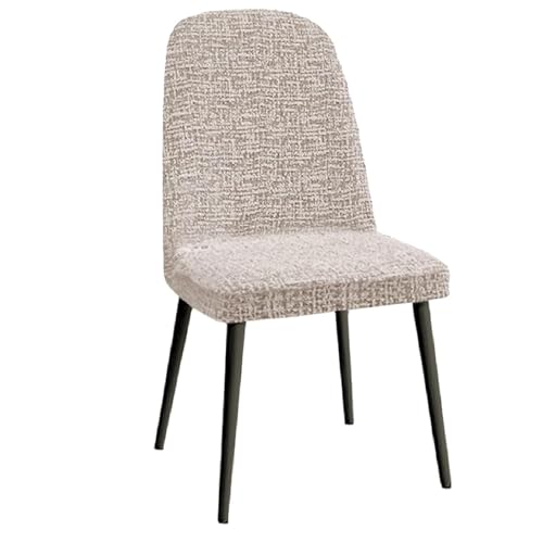 Stuhlhussen aus Chenille for Esszimmerstühle – Set mit 1/2/4/6 elastischen Schonbezügen for Stühle mit gebogener Rückenlehne – weicher Stuhlschutz for Küche und Büro (passend for Stühle mit einer Größ von KTLCNDF