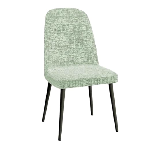 Stuhlhussen aus Chenille for Esszimmerstühle – Set mit 1/2/4/6 elastischen Schonbezügen for Stühle mit gebogener Rückenlehne – weicher Stuhlschutz for Küche und Büro (passend for Stühle mit einer Größ von KTLCNDF