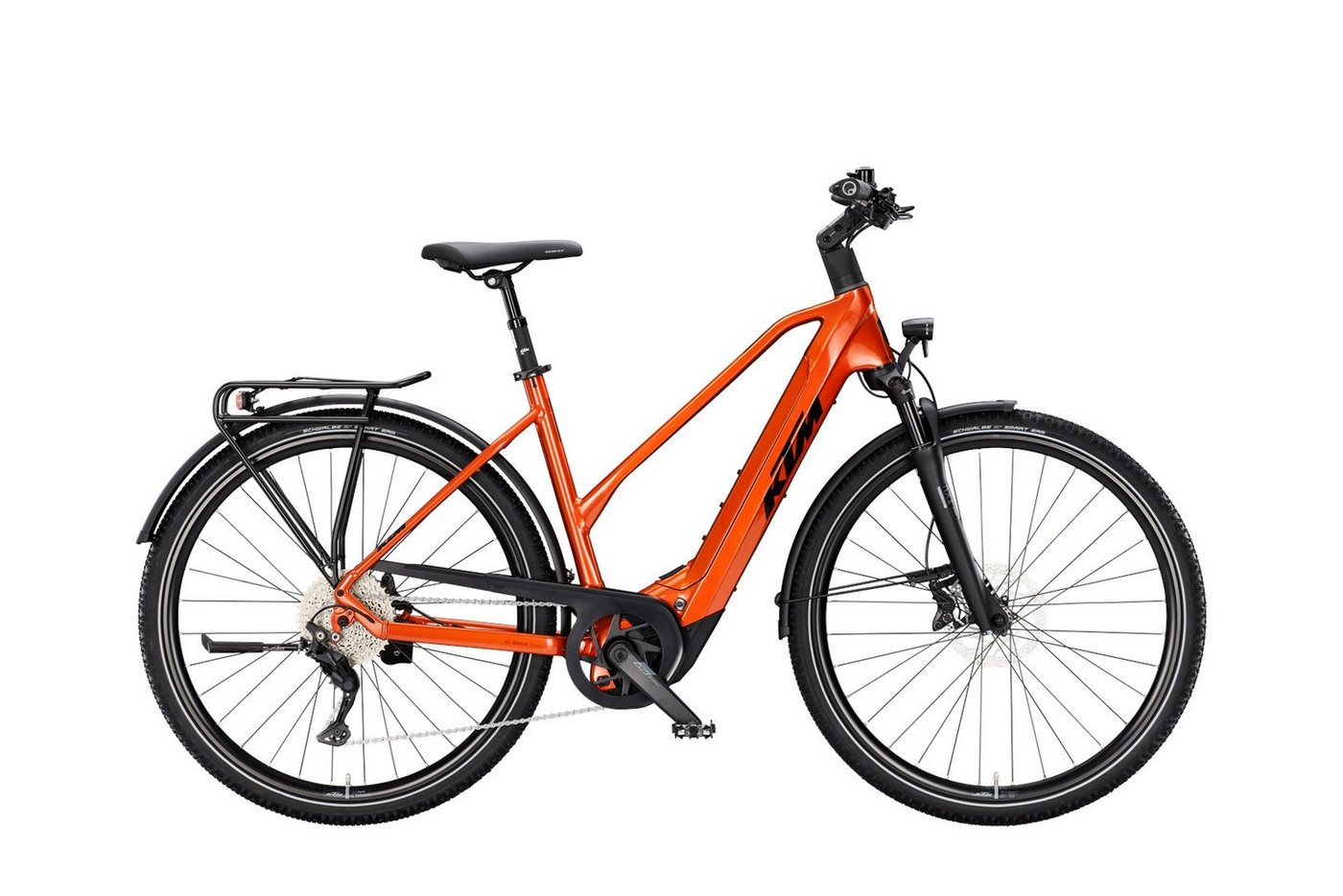 KTM E-Bike KTM Macina Tour CX 830 800 Wh Damen Trapez orange 2025, 10 Gang Shimano CUES U6000-11/10 LG shadow+, Kettenschaltung, Bosch Performance Line CX GEN5 smart System, 800 Wh von KTM