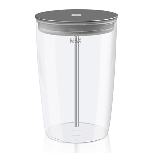 1 Stück 0,5L Glas-Milchbehälter für JURA Kaffeevollautomaten, Kaffee zubereiten oder Milch aufbewahren, Transparent Milchbechers (Schlauch nicht im Lieferumfang enthalten) von KTNAid