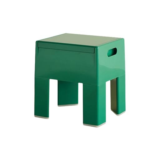 KTREZ Endtisch Kunststoff Nachttisch mit Stauraum, Multifunktionale moderne Fußbank, Ottomane mit Stauraum für Wohnzimmer, Schlafzimmer, Wohnheim - 36 x 30 x 40 cm grün von KTREZ