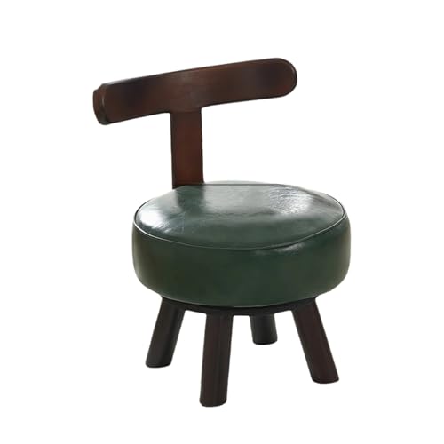 KTREZ Fußhocker, runder Pouf, Ottomane, wasserdichte Leder-Fußstütze mit rutschfesten Holzbeinen, kleiner Narrenhocker, Ottomane, Sofa-Fußstütze, Tritthocker für Wohnzimmer, Schlafzimmer KTREZ Fußhocker, runder Pouf, Ottomane, wasserdichte Leder-Fußstütze mit rutschfesten Holzbeinen, kleiner Narrenhocker, Ottomane, Sofa-Fußstütze, Tritthocker für Wohnzimmer, Schlafzimmer von KTREZ