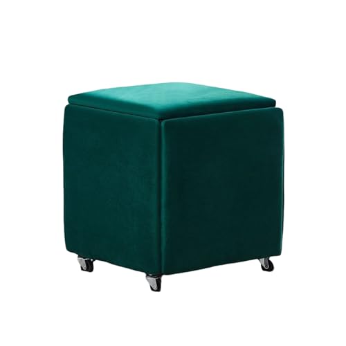 KTREZ Moderner würfelförmiger Fußhocker, stapelbar, Schuhwechselhocker, 5-in-1-Aufbewahrung, Ottomane, multifunktional, kleiner Sitz, faltbarer Hocker, Würfeltisch, Couchtisch, Wohnzimmer, Sofa von KTREZ
