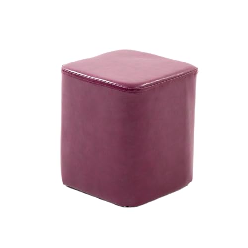 KTREZ PU-Leder quadratische Palette mit Massivholzrahmen, 24 × 24 × 27 cm hochbeständigen Schwammsitz, stapelbares Design und schwere Unterstützung, mehrere Farben für Wohnzimmer, Esszimmer, aus lila von KTREZ
