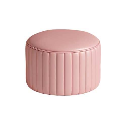 KTREZ Runder niedriger PU-Leder-Hocker mit rutschfester Fußstütze, hochdichte Schwammsitz, stapelbare Konstruktion, viele Farben, keine Montage, kompakter Hocker für Wohnzimmer oder KTREZ Runder niedriger PU-Leder-Hocker mit rutschfester Fußstütze, hochdichte Schwammsitz, stapelbare Konstruktion, viele Farben, keine Montage, kompakter Hocker für Wohnzimmer oder von KTREZ