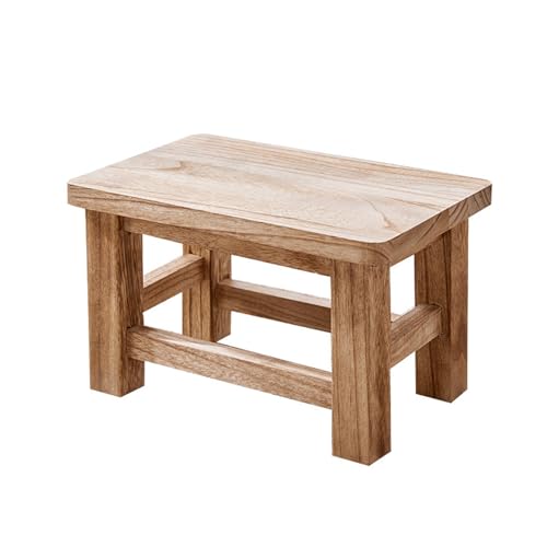 KTREZ Sattelsitzhocker Massivholz Hocker Holz Tritthocker für Erwachsene Kleiner Holzhocker Quadratischer Hocker Sitzhocker Beine für Küche Badezimmer Wohnzimmer B von KTREZ
