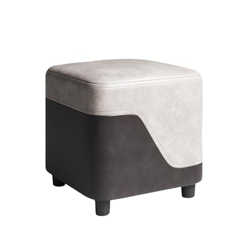 KTREZ wasserdichter Würfelstuhl, 30 x 30 x 30 cm kleine Palette zum Wechsel von Schuhen, Fußstützhocker, Sofa Testol, Freizeithocker, Tritthocker ersetzen Schuhstuhl, kleine Fußbank für dunkelgrau von KTREZ