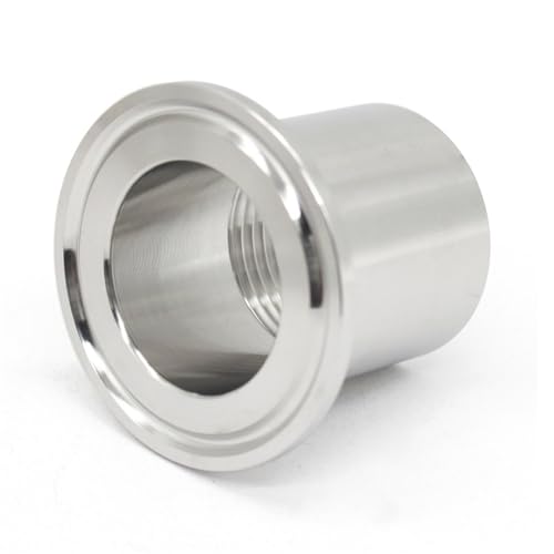 1/2"-2" (DN8-DN50) BSPT Innengewinde-Klemmverschraubung SS304/SS316L Sanitär-Edelstahl-Dreifachklemmenadapter, 3l8 Zoll Klemmring 25,4, SS316L von KTUCN