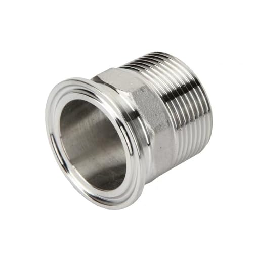1 Stück DN15-DN50 Edelstahl SS304 Sanitär-Rohrverschraubungen mit Außengewinde, Tri-Clamp-Typ, DN50 x Ferrule 77,5 1 Stück DN15-DN50 Edelstahl SS304 Sanitär-Rohrverschraubungen mit Außengewinde, Tri-Clamp-Typ, DN50 x Ferrule 77,5 von KTUCN