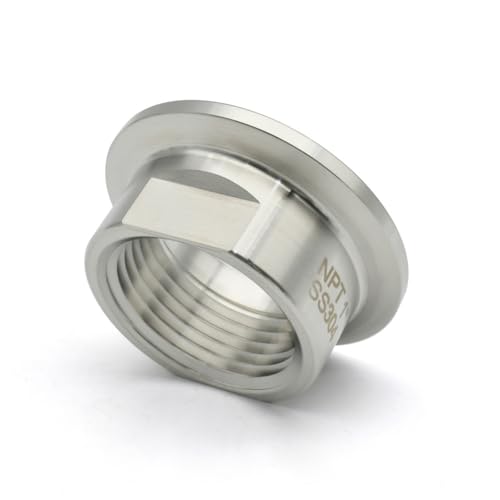 NPT BSP-Gewinde 1/4 "1/2" 1/4 "3/4" 1 "304 Sanitärqualität Edelstahl-Fittings TC 25,4 50,5 64 mm Rohrverbindung Selbstgemachter Adapter, 1I2 Zoll Ferrule64, BSPT Innengewinde von KTUCN