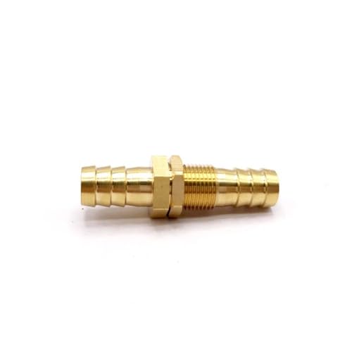 Rohr 6 8 10 12 14 16 mm Schlauchanschluss Schott Messing mit Widerhaken Rohrverschraubung Kupplung Anschlussadapter, 12 mm von KTUCN