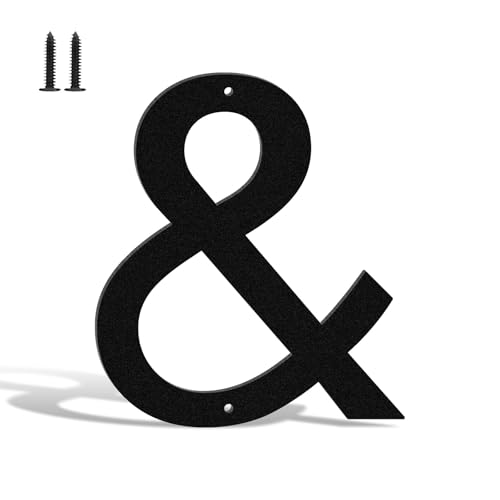 Hausnummern und Buchstaben, Metall, 10,2 cm, Schwarz, moderne Adressschilder, Outdoor-Briefkastennummern mit Nagelset, für Häuser, Hotels, Wohnungen, Straßen (Symbol &) von KTVBeng Di