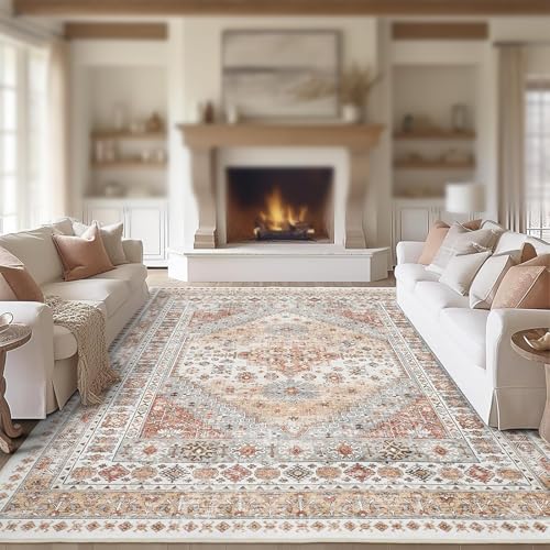 KTYUTJDH Teppiche,Grau Rot Orange Vintage Distressed Floral Moderne Drucke, Mehrfarbig, Rechteckig 90 x 150 cm, Kurzflor Teppich Läufer Flur Küchenteppich Maschinenwaschbar KTYUTJDH Teppiche,Grau Rot Orange Vintage Distressed Floral Moderne Drucke, Mehrfarbig, Rechteckig 90 x 150 cm, Kurzflor Teppich Läufer Flur Küchenteppich Maschinenwaschbar von KTYUTJDH