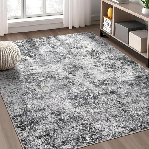 KTYUTJDH Teppiche,Schwarz-Weiß-Neutral-Modern-Abstrakt-Bauernhaus-Dekor, grau, rechteckig 110 x 200 cm,Teppich Waschbar für Deko Wohnzimmer Tisch, Bürostuhl Sideboard, KTYUTJDH Teppiche,Schwarz-Weiß-Neutral-Modern-Abstrakt-Bauernhaus-Dekor, grau, rechteckig 110 x 200 cm,Teppich Waschbar für Deko Wohnzimmer Tisch, Bürostuhl Sideboard, von KTYUTJDH