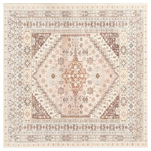 KTYUTJDH Teppiche,Vintage Distressed Rot Rosa Gelb Blumen Moderne Drucke, Mehrfarbig, Quadratisch 150 x 150 cm, Teppich für Wohnzimmer Couchtisch Schlafzimmer Deko küchenteppich, KTYUTJDH Teppiche,Vintage Distressed Rot Rosa Gelb Blumen Moderne Drucke, Mehrfarbig, Quadratisch 150 x 150 cm, Teppich für Wohnzimmer Couchtisch Schlafzimmer Deko küchenteppich, von KTYUTJDH