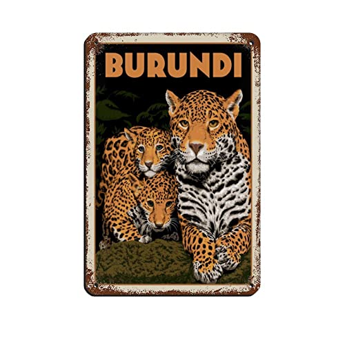 Lustige Blechschilder Burundi Afrika Reise Blechschilder Retro Bar Pub Diner Cafe Home Badezimmer und Zimmer Kunst 30x30CM von KTYWZ