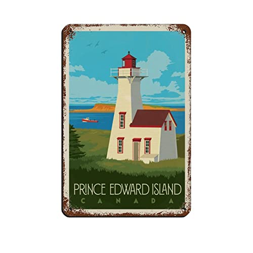 Lustige Blechschilder Kanada Prince Edward Island Reise-Blechschilder Retro Bar Pub Diner Cafe Home Badezimmer und Zimmer Kunst 30 x 40 cm von KTYWZ