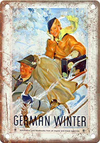 Metall-Blechschild, Motiv: Deutscher Winter, Retro-Dekor, Kunstschild, für Zuhause, Küche, Bar, Café, Club, Höhle, Wanddekoration, Vintage-Schild, 20 x 30 cm Metall-Blechschild, Motiv: Deutscher Winter, Retro-Dekor, Kunstschild, für Zuhause, Küche, Bar, Café, Club, Höhle, Wanddekoration, Vintage-Schild, 20 x 30 cm von KTYWZ