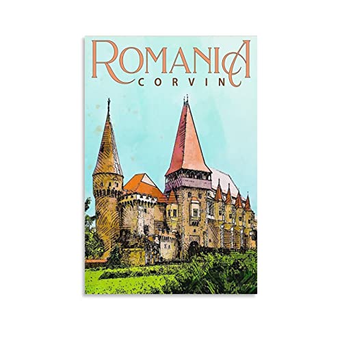 Metall-Blechschild, Rumänien, gotische Architektur, Schloss, Vintage-Dekor, Kunstschild, für Zuhause, Küche, Bar, Café, Club, Höhle, Wanddekoration, Retro-Reiseschild, 15 x 30 cm Metall-Blechschild, Rumänien, gotische Architektur, Schloss, Vintage-Dekor, Kunstschild, für Zuhause, Küche, Bar, Café, Club, Höhle, Wanddekoration, Retro-Reiseschild, 15 x 30 cm von KTYWZ