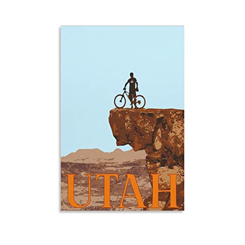 Metall-Blechschild, Utah, Mountainbike, Retro-Dekor, Kunstschild, für Zuhause, Küche, Bar, Café, Club, Höhle, Wanddekoration, Vintage-Reiseschild, 20 x 30 cm Metall-Blechschild, Utah, Mountainbike, Retro-Dekor, Kunstschild, für Zuhause, Küche, Bar, Café, Club, Höhle, Wanddekoration, Vintage-Reiseschild, 20 x 30 cm von KTYWZ