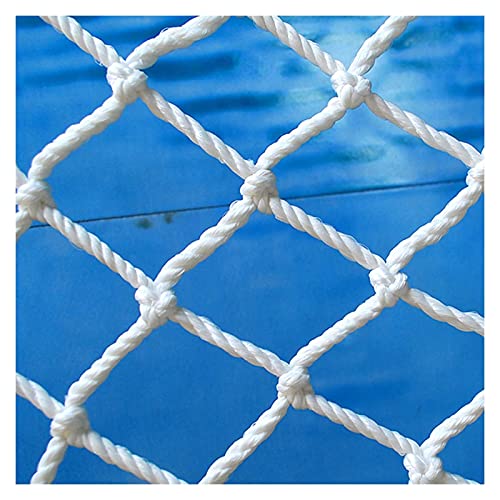 KUAIE Treppenzaun Anti-Fall-Netz Nylon-Sicherheitsnetz Weiß Kindersicherheitsnetz Klettern Kletternetz Anpassbar Color : 5cm mesh, Size : 3x4m(10x13ft) von KUAIE