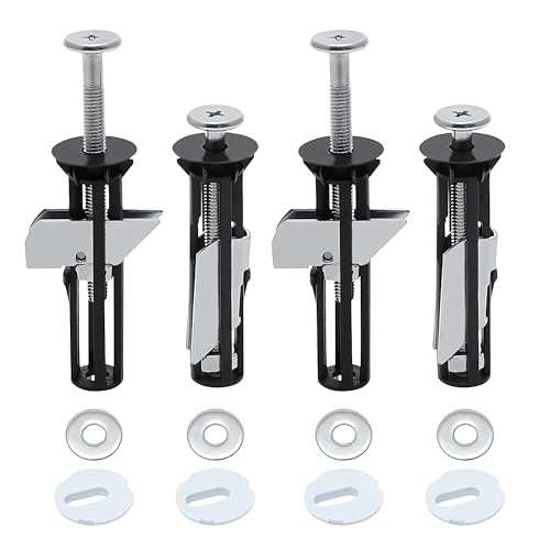 Klobrille Toilettensitz Schraubensatz 2er Set – Universelle WC Sitz Befestigung mit Spreizdübel, Edelstahl Schrauben und Dübel Set für WC Deckel, einfache Toilettensitz Befestigung Klobrille Toilettensitz Schraubensatz 2er Set – Universelle WC Sitz Befestigung mit Spreizdübel, Edelstahl Schrauben und Dübel Set für WC Deckel, einfache Toilettensitz Befestigung von KUAJTUN