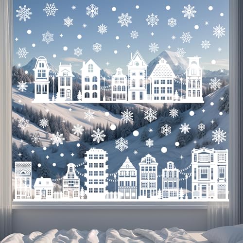 137 Stk Fensterbilder Weihnachten Winter Selbstklebend Fensterdeko Weihnachten PVC Aufkleber Wiederverwendbar Fensteraufkleber für Türen,Fenster und Vitrinen 137 Stk Fensterbilder Weihnachten Winter Selbstklebend Fensterdeko Weihnachten PVC Aufkleber Wiederverwendbar Fensteraufkleber für Türen,Fenster und Vitrinen von KUAKE