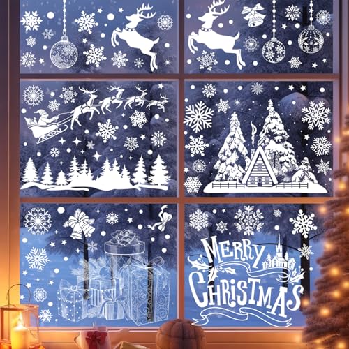 216 Stk Fensterbilder Weihnachten Selbstklebend Fensterdeko Weihnachten Wiederverwendbar Statisch PVC Aufkleber Fensteraufkleber für Fenster, Türen und Vitrinen 216 Stk Fensterbilder Weihnachten Selbstklebend Fensterdeko Weihnachten Wiederverwendbar Statisch PVC Aufkleber Fensteraufkleber für Fenster, Türen und Vitrinen von KUAKE