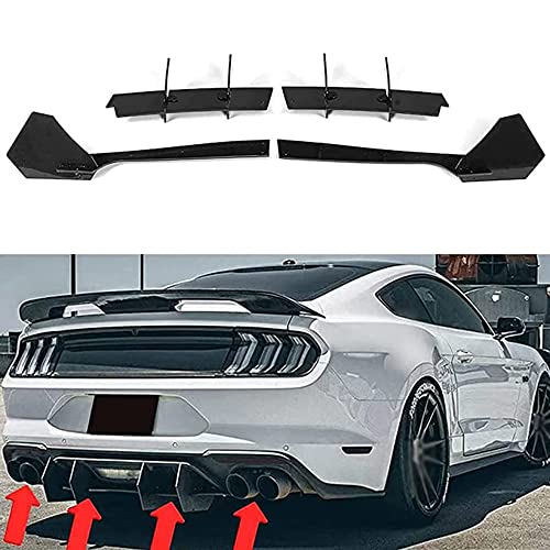 1 Satz Heckstoßstange Diffusor Lippe Spoiler Luftauslass Auspuffleiste Abdeckung Verkleidung für Ford Mustang 2015 2016 2017 2018 2019 2020 2021 von KUANGMEIX