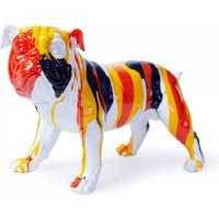 Kuateh - Dekorative Hundfigur Bulldogge Kuatéh aus Polyresin 40x20x26 cm Mehrfarbig von KUATEH