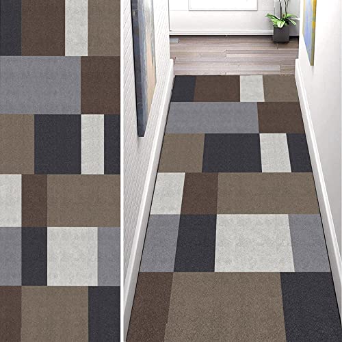 Fußmatte Schmutzfangmatte 110x200cm Waschbarer Modernes Design Robust & Pflegeleicht Küchenläufer Flurläufer für Jede Jahreszeit Schlafzimmer Wohnzimmer Flur Küche Innenmatte, G von KUAW