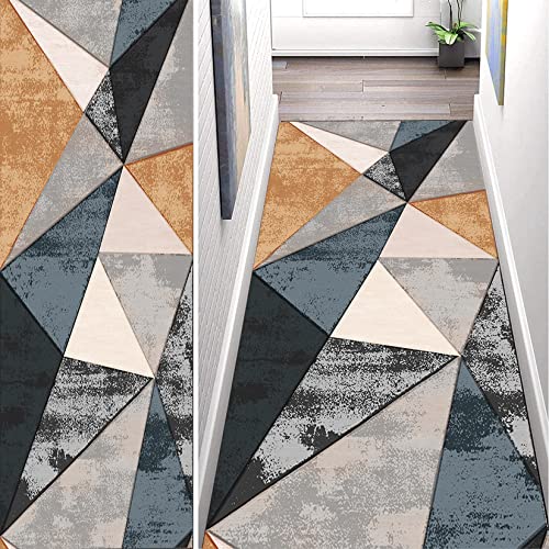 Fußmatte Schmutzfangmatte 40x180cm Gummierte, rutschfeste, maschinenwaschbare Staubdicht Moderner Wohnteppich für Flur, Küche, Schlafzimmer, H von KUAW