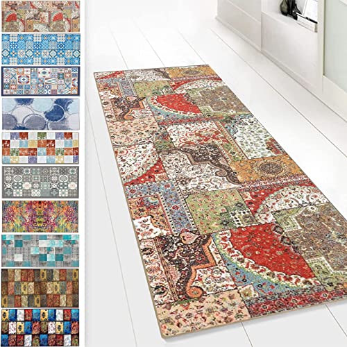 KUAW Fußmatte Schmutzfangmatte 70x110cm Bunter Modern rutschfest Waschbar Einfach Zu Säubern Schlafzimmer Muster Carpet für Korridor, Schlafzimmer, Innen Wohnzimmer, A von KUAW