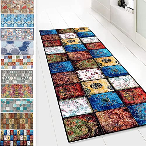 KUAW Teppich-Läufer auf Maß 80x430cm Waschbar Wasserdicht Robust Schmutzfänger Anpassbar Küchenläufer Flurläufer für Schlafzimmer Wohnzimmer Fußmatten, J von KUAW