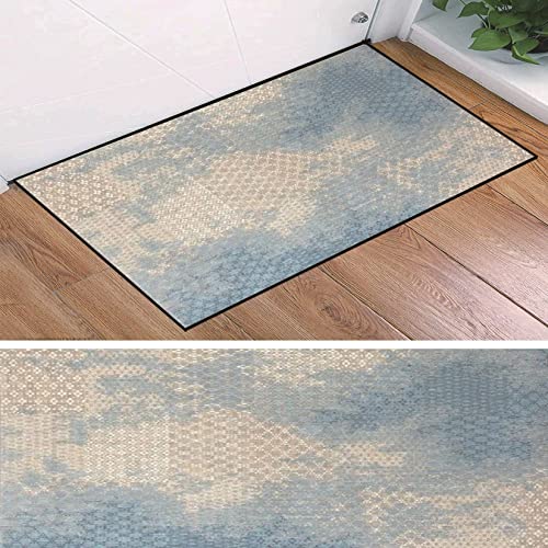 Läufer Teppich 40x120cm Gummierte, rutschfeste, maschinenwaschbare Staubdicht Küchenläufer Flurteppich Flurläufer für Eingang, Haustür, Flur, Küche, Schlafzimmer B von KUAW