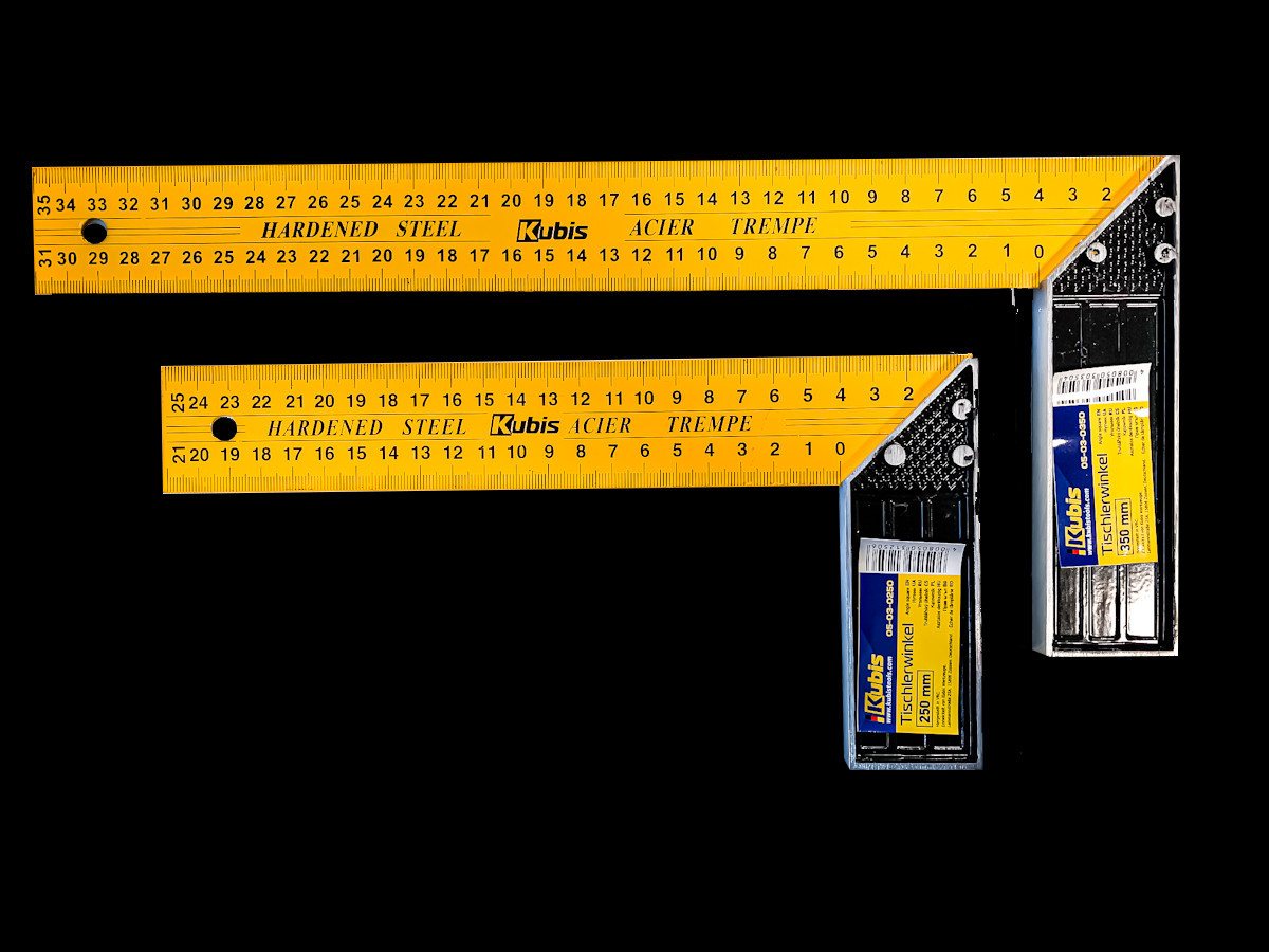 KUBIS Schreinerwinkel Tischlerwinkel 2er-Set 250 mm und 350 mm von KUBIS