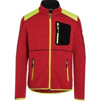 Kubler - Kübler Forest Strickjacke Light Rot/Warngelb xxl von KUBLER