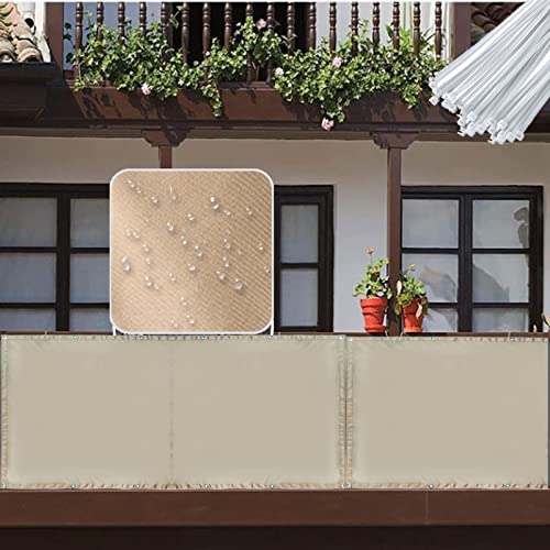 Balkon-Sichtschutz-Zaunabdeckung, quadratisches Sonnensegel, 98% UV-beständiges 450D-Polyester-Pavillon-Überdachung mit kostenlosem Befestigungsset und Seil für Terrassen, Hinterhöfe, Rasenflächen von KUBUIO